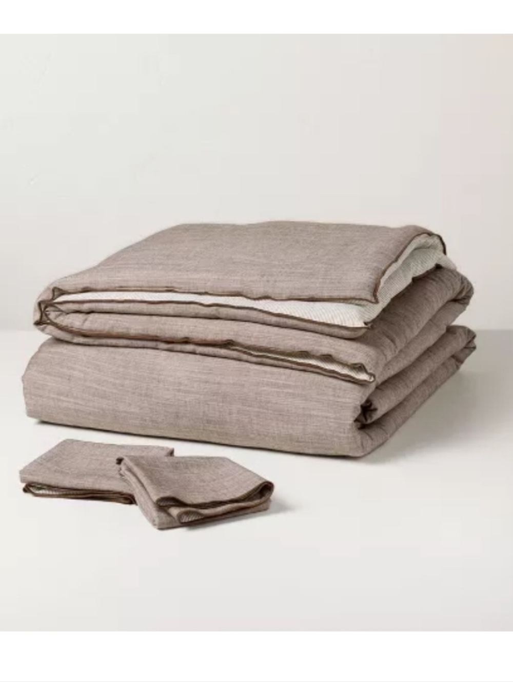 3pc King Reversible Comforter Set Brown - Hearth & Hand™ with Magnolia